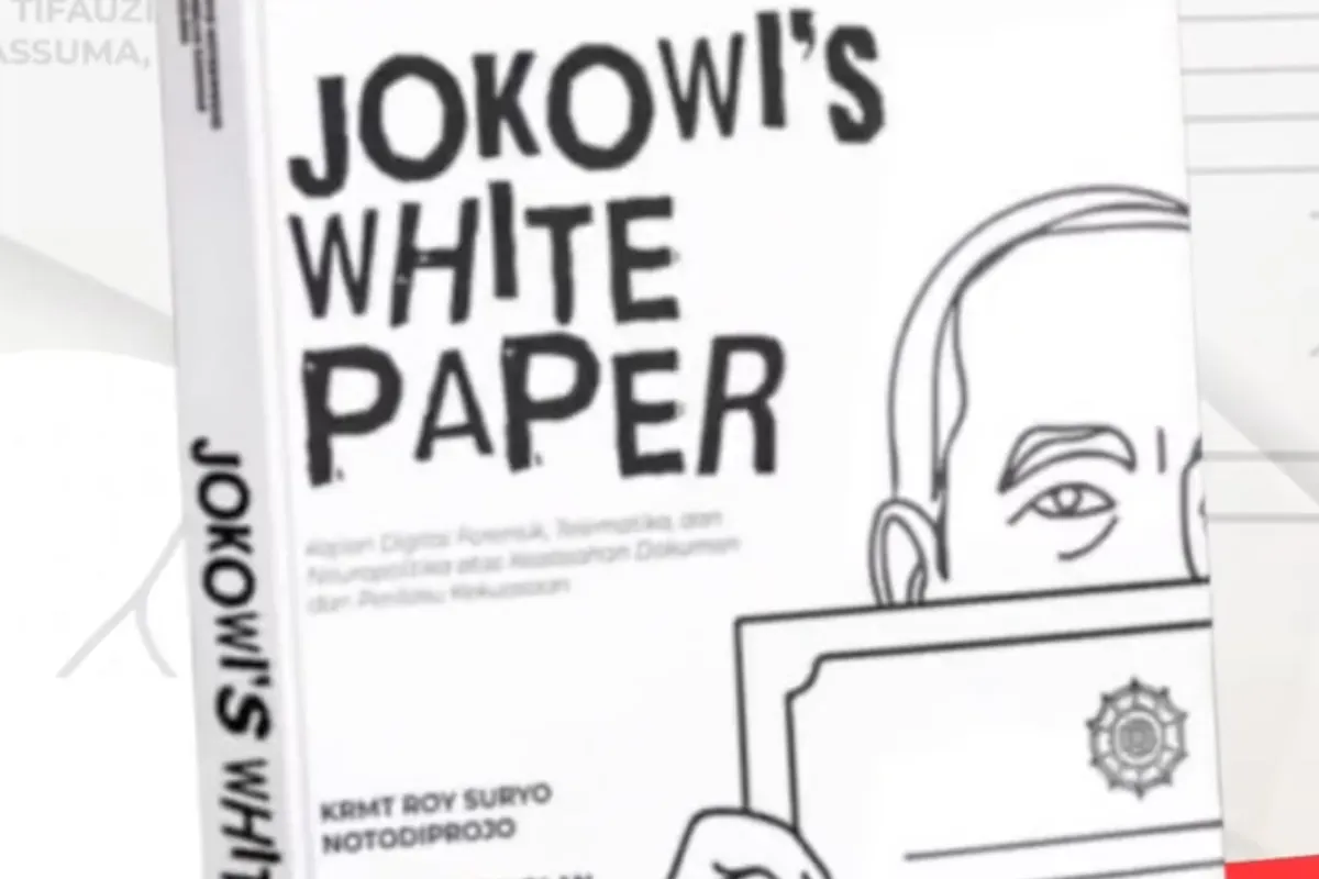 Ilustrasi peluncuran buku Jokowi's White Paper yang kini viral dan menjadi perbincangan publik di internet. (Sumber: Instagram/@dokter_tifa)