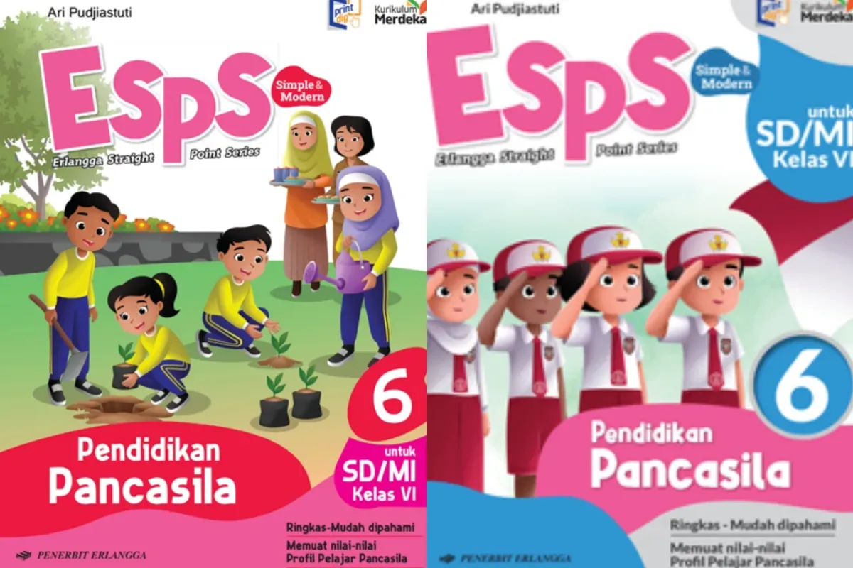 Buku Pendidikan Pancasila Kelas 6 Kurikulum Merdeka. (Sumber: E-Book Erlangga)