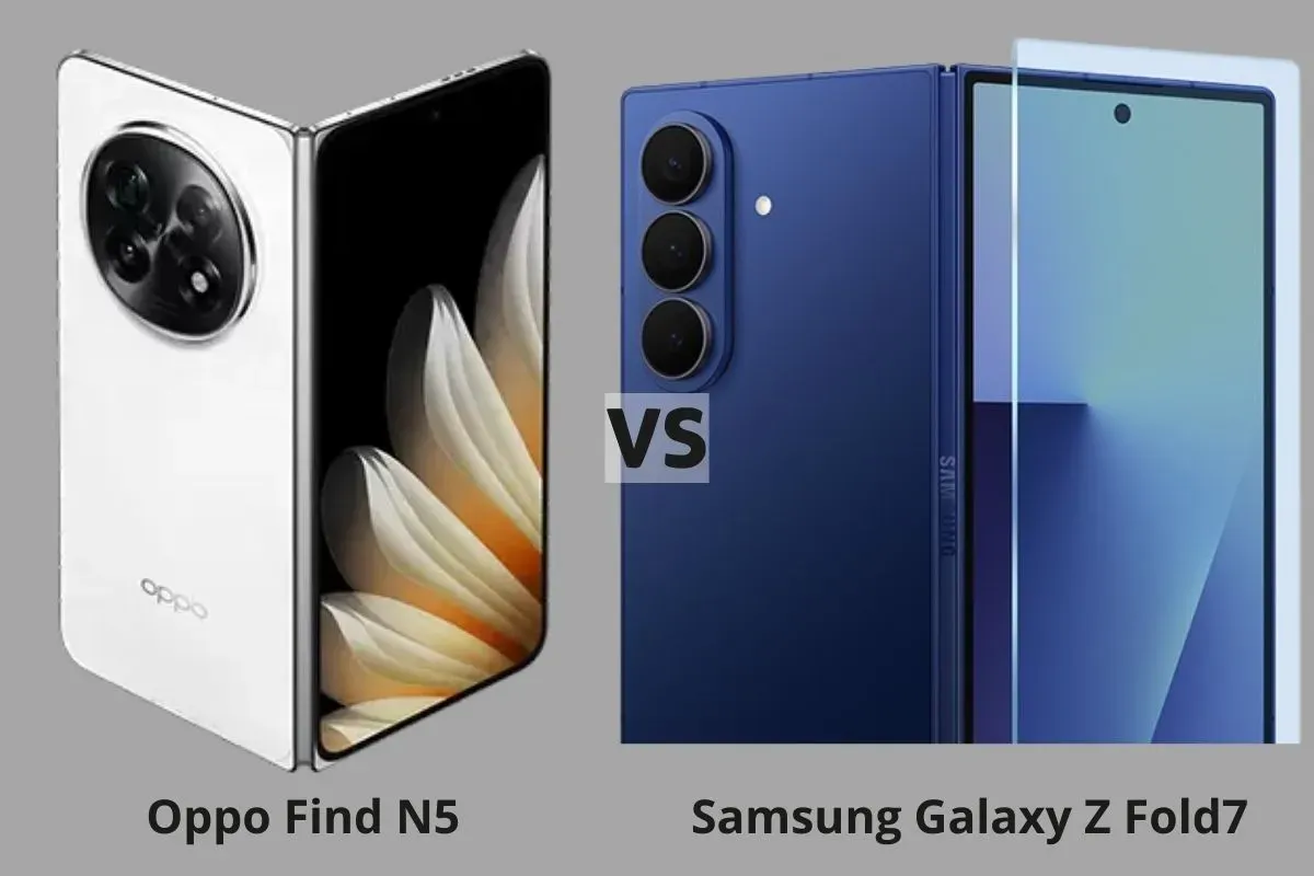 Oppo Find N5 vs Samsung Galaxy Z Fold 7 (Sumber: Canva Edit)