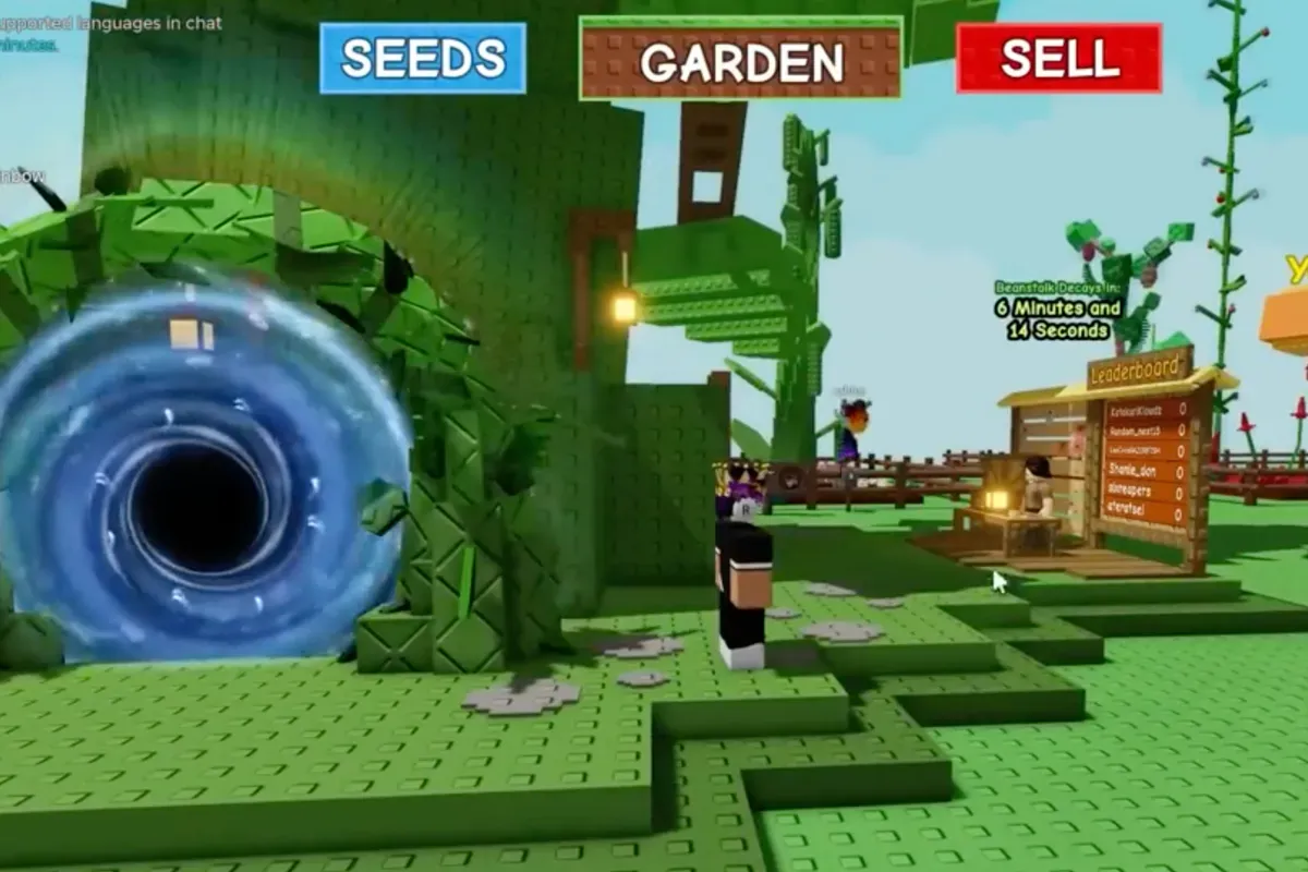 Ilustrasi gameplay Roblox di event Beanstalk. (Sumber: YouTube/RFG)