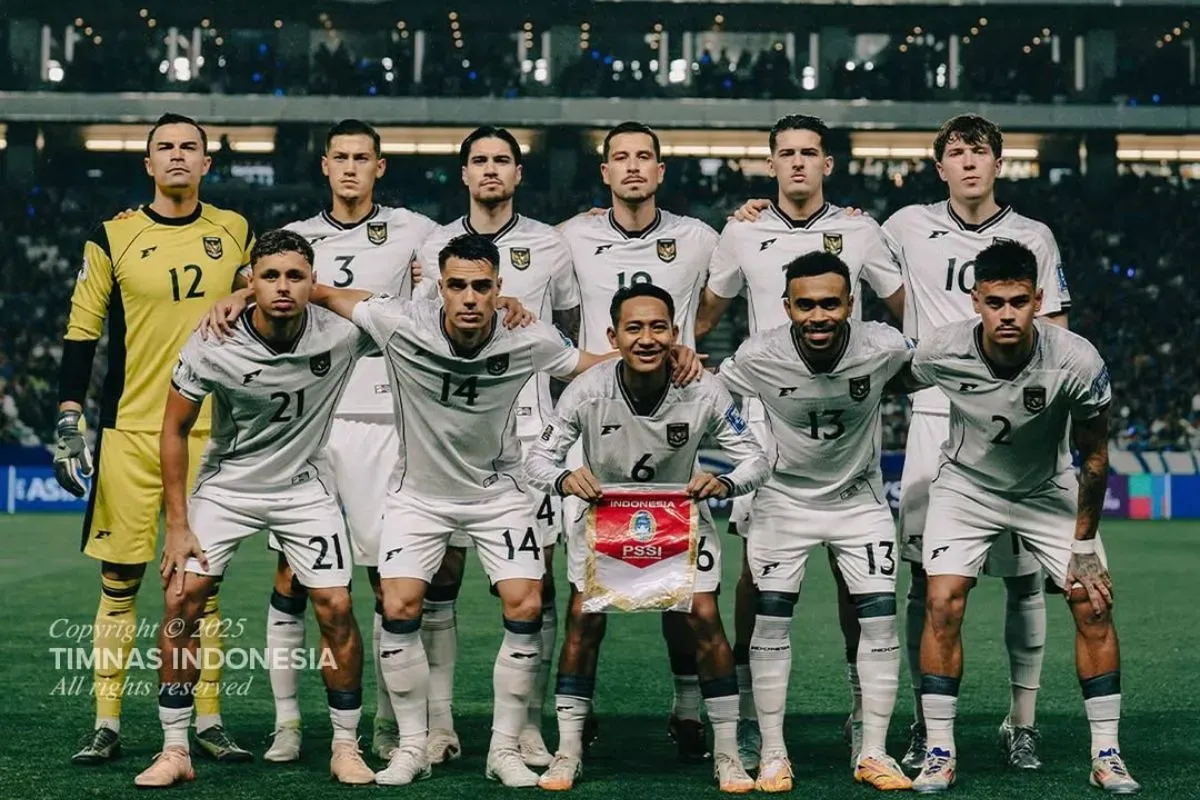 Timnas Indonesia pada laga melawan Jepang di Kualifikasi Piala Dunia 2026 round 3. (Sumber: Instagram/@timnasindonesia)