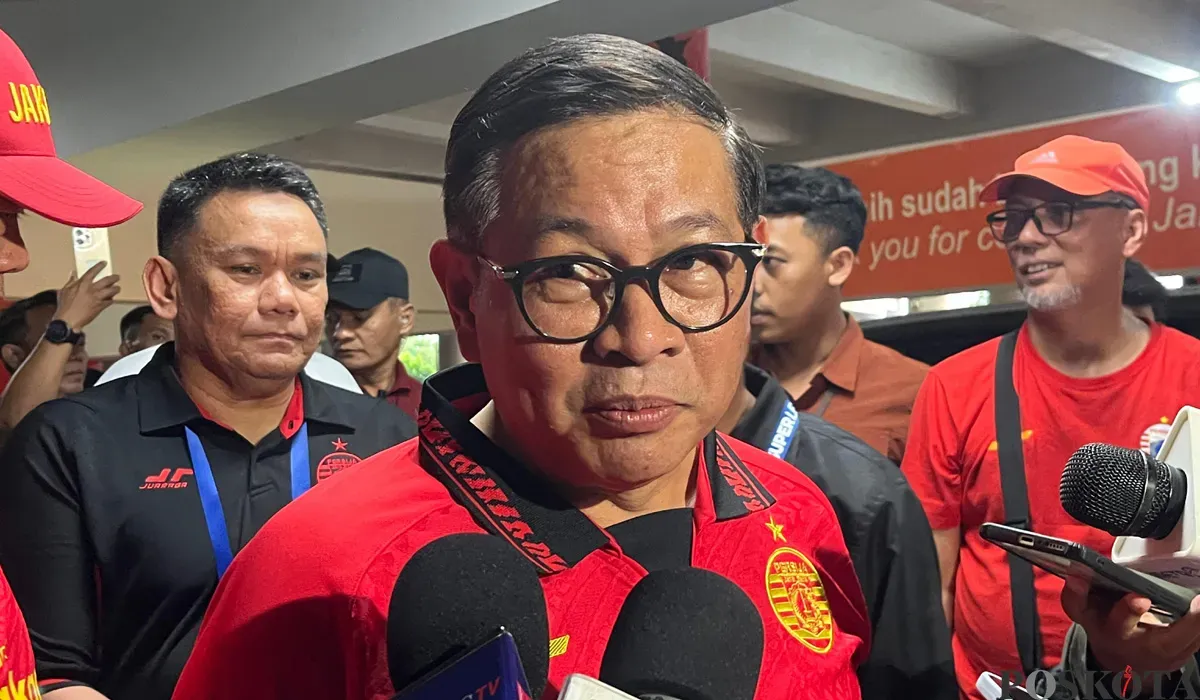 Gubernur Jakarta, Pramono Anung, saat menyampaikan pernyataan kepada awak media di JIS, Jakarta Utara, Sabtu, 23 Agustus 2025. (Sumber: POSKOTA | Foto: M Tegar Jihad)