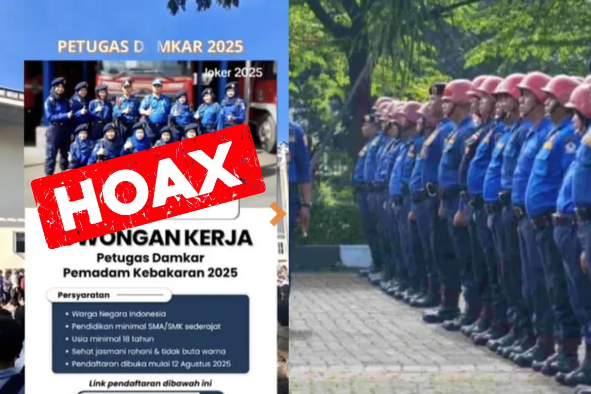 Lowongan resmi Damkar hanya diumumkan melalui situs pemerintah. (Sumber: Tiktok)