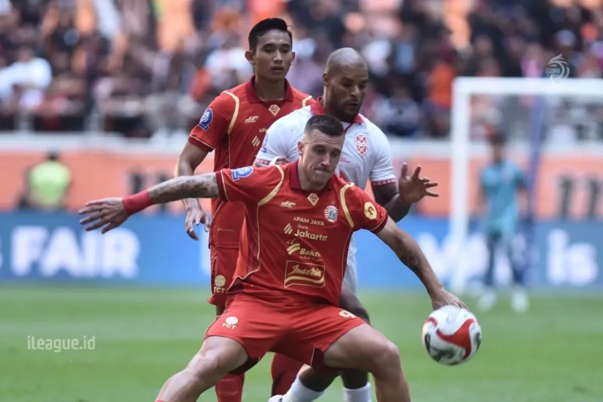 Aksi Fabio Calonego pada pertandingan Persija vs Malut United di Jakarta International Stadium (JIS) Sabtu, 23 Agustus 2025. (Sumber: ileague.id)
