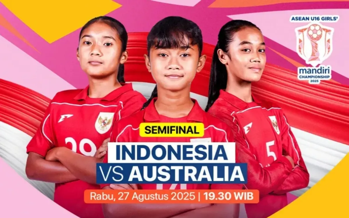 Link live streaming Timnas Indonesia vs Australia di semifinal Piala AFF Wanita U-16 2025. (Sumber: Vidio)