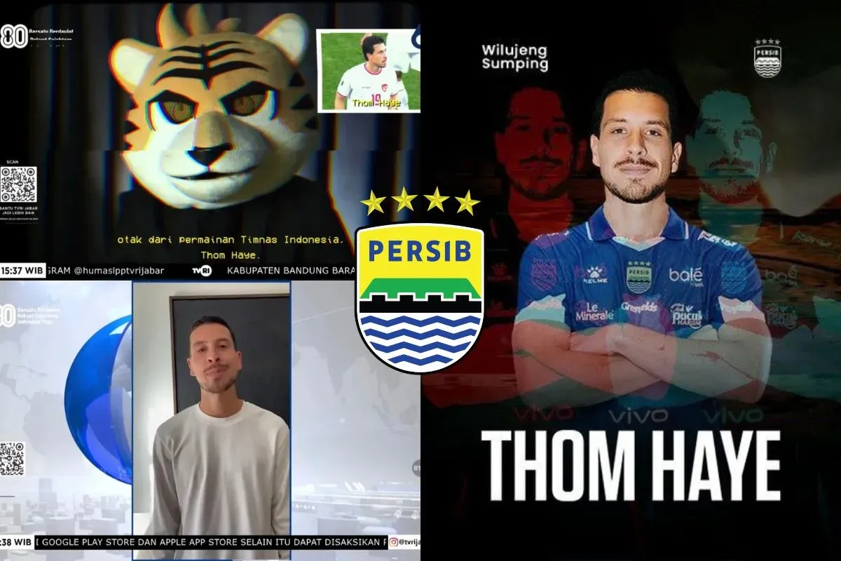 Thom Haye menyapa Bobotoh usai diperkenalkan Persib Bandung. (Sumber: Istimewa)