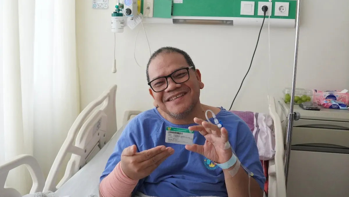Salah satu pasien BPJS Kesehatan Alex (51) PNS sempat alami serangan jantung ditangani RSUD Tarakan Jakarta. (Sumber: Dok. BPJS Kesehatan Jakarta Pusat)