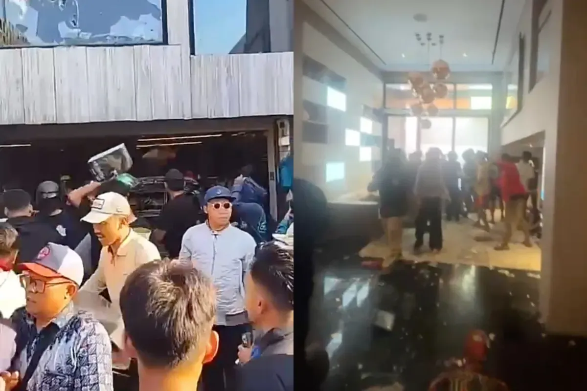 Potret rumah anggota DPR RI, Ahmad Sahroni yang digeruduk massa dan isi rumah porak-poranda. (Sumber: Istimewa)