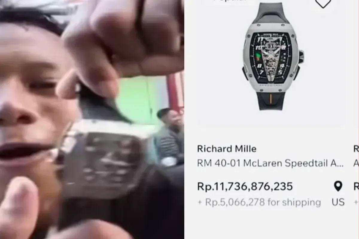 Jam Tangan Richard Mille Diperkirakan senilai Rp11,7 miliar. (Sumber: X/@is_pelssy)