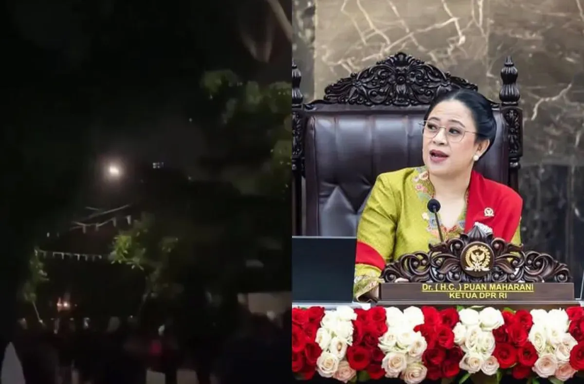 Rumah Ketua DPR RI Puan Maharani di kawasan Jakarta ikut menjadi sasaran massa, sekitar pukul 04.00 WIB pada Minggu, 31 Agustus 2025. (Sumber: X/@Zer0failed)