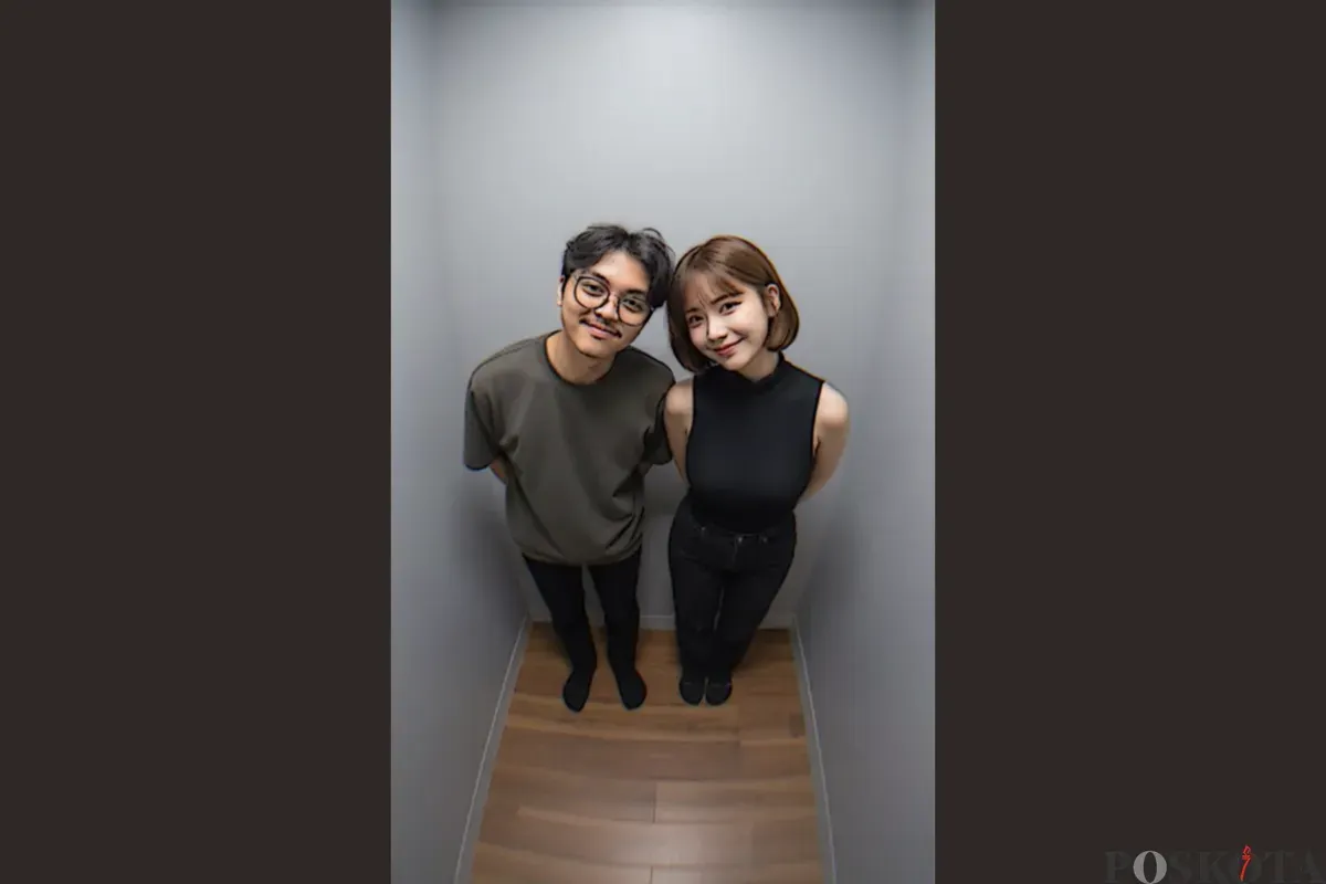 Hasil edit foto di Gemini AI (Sumber: TikTok/@bramzed_)