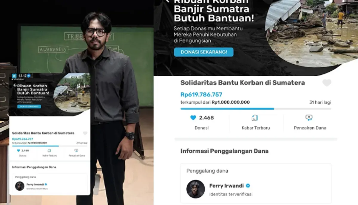 Ferry Irwandi galang dana, Rp1 miliar untuk korban hanya terkumpul dalam waktu 3 jam. (Sumber: Instagram/@irwandiferry)