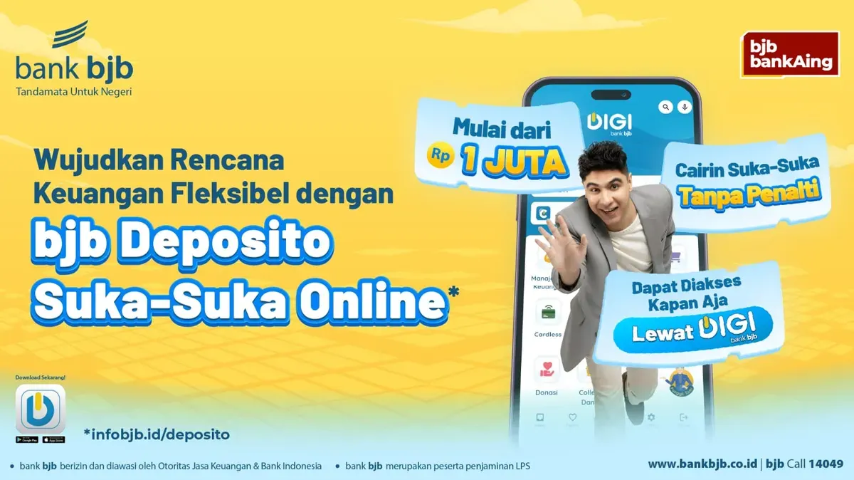Bank bjb menghadirkan program bjb SiSuka Online, memudahkan nasabah berinvestasi deposito secara fleksibel dan digital di tengah tantangan ekonomi. (Sumber: Corporate Secretary Bank BJB)