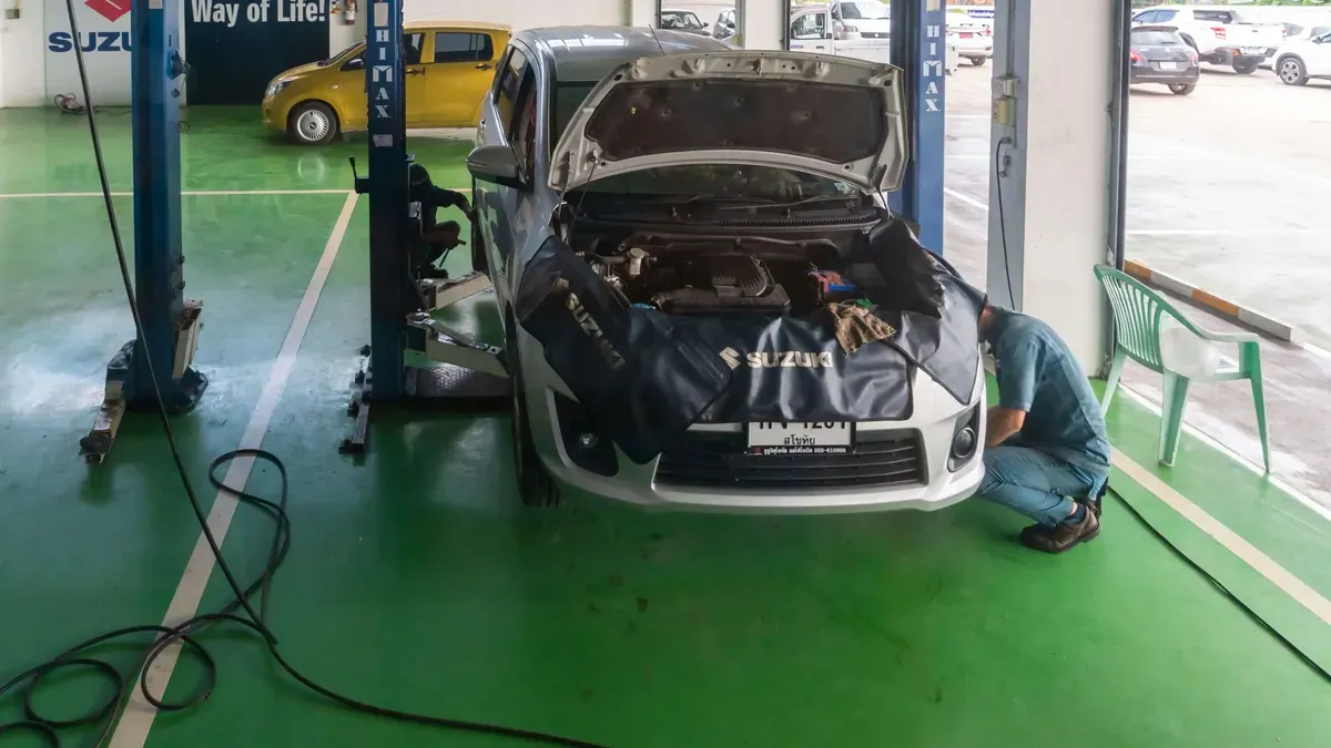 Ilustrasi bengkel resmi mobil Suzuki. (Sumber: Dok. Suzuki)