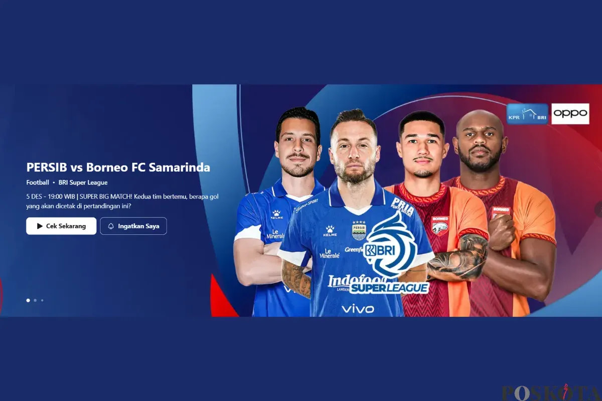 Persib Bandung vs Borneo FC (Sumber: Vidio/Vidio.com)