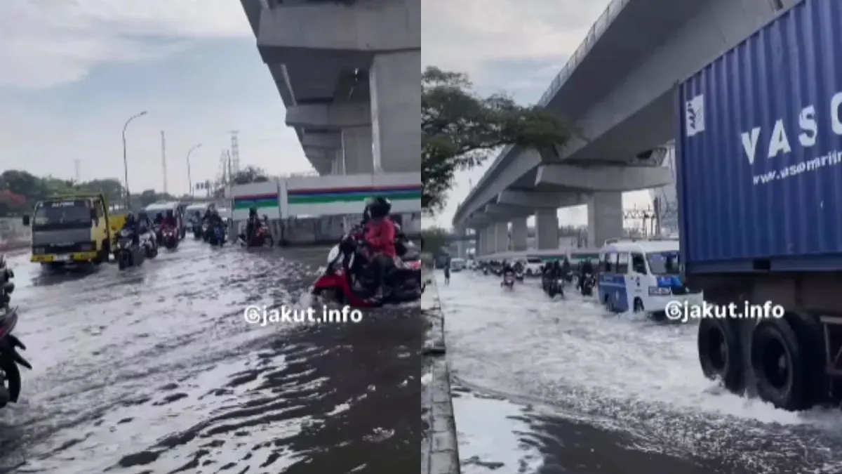 Genangan banjir Rob di Jalan RE Martadinata, Tanjung Priok, Jakarta Utara, Rabu, 3 Desember 2025. (Sumber: Instagram/@jakut.info)