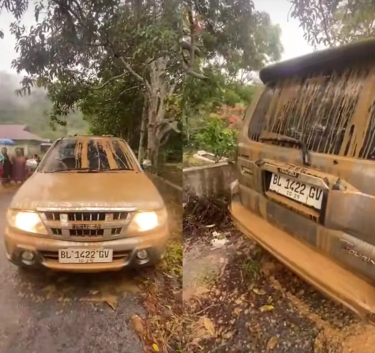 Video viral memperlihatkan Isuzu Panther yang tetap hidup setelah terendam banjir di Aceh. (Sumber: Tiktok/@354_.rifqi_.313)
