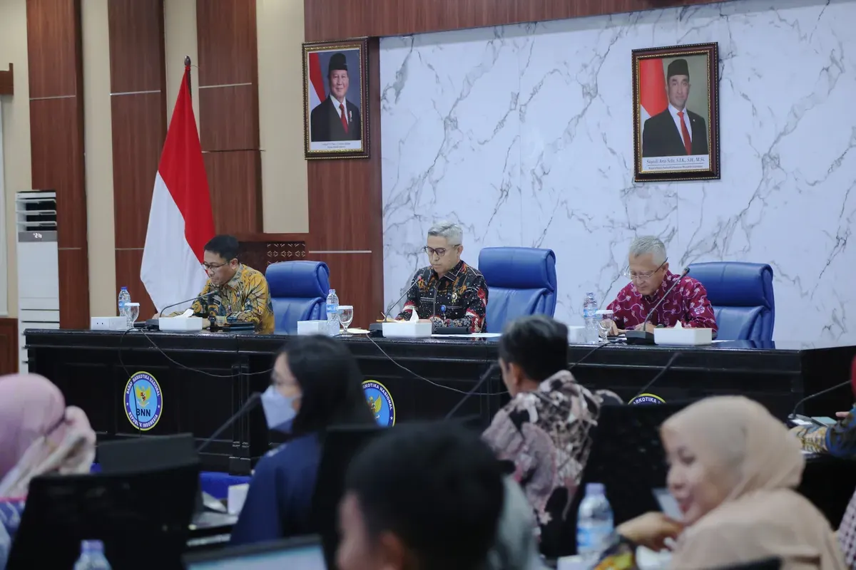Monitoring dan evaluasi (Monev) pelaksanaan rencana aksi Reformasi Birokrasi (RB) untuk memastikan seluruh target kinerja dapat terpenuhi tepat waktu. (Sumber: Biro Humas dan Protokol BNN)