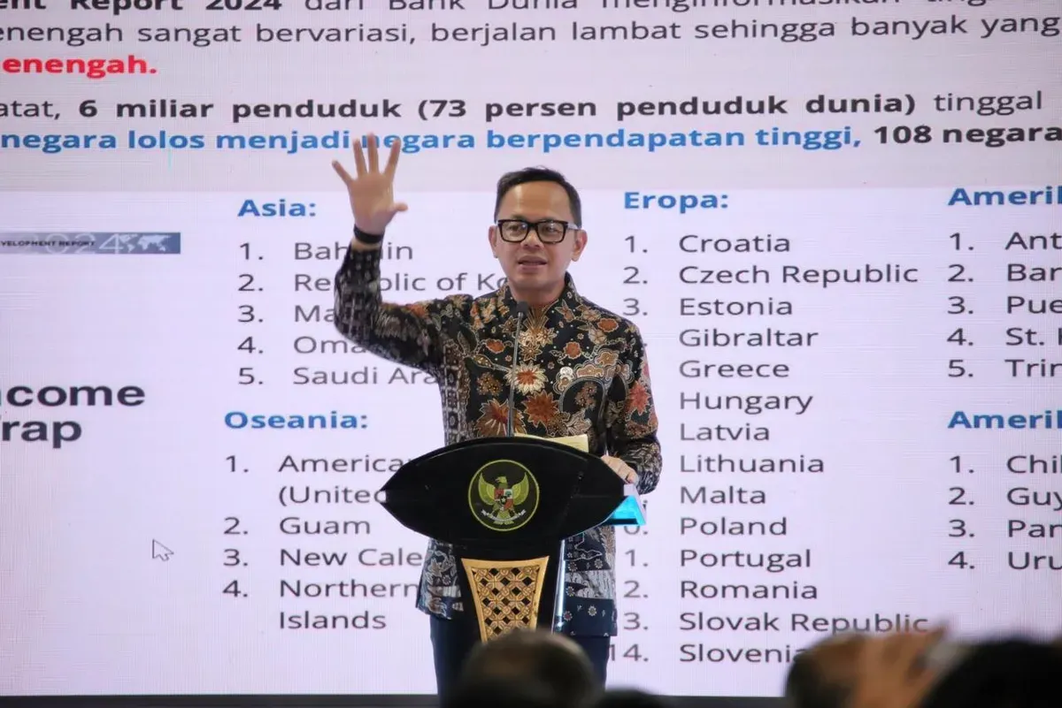 Wamendagri Bima Arya Sugiarto menyampaikan arahan kepada pemerintah daerah agar fokus menciptakan inovasi berbasis solusi yang memberi manfaat nyata bagi masyarakat. (Sumber: Puspen Kemendagri)