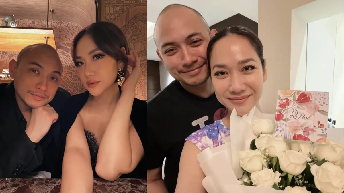 BCL dan Tiko Aryawardhana tampak mesra saat merayakan anniversary pernikahan kedua mereka membantah isu perceraian yang sempat viral di media sosial. (Sumber: Instagram/@itsmebcl)