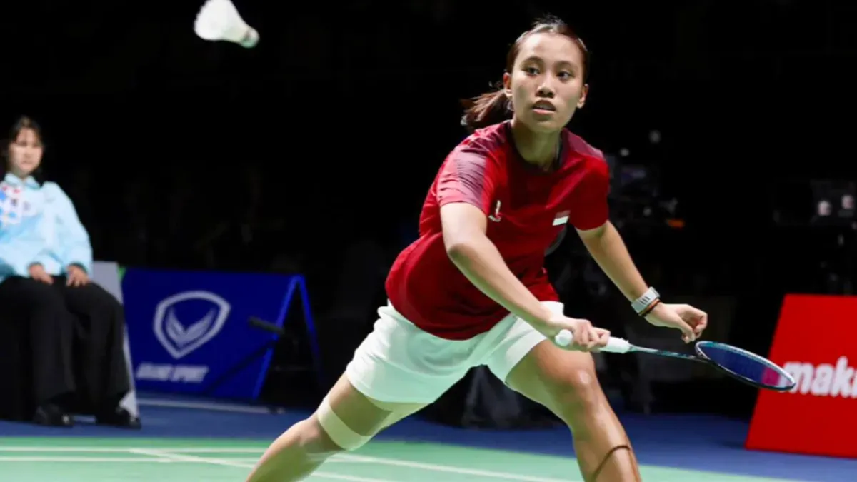 Potret pebulutangksi tunggal putri, Mutiara Ayu Puspitasari yang menembus final SEA Games 2025. (Sumber: X/INABadminton)