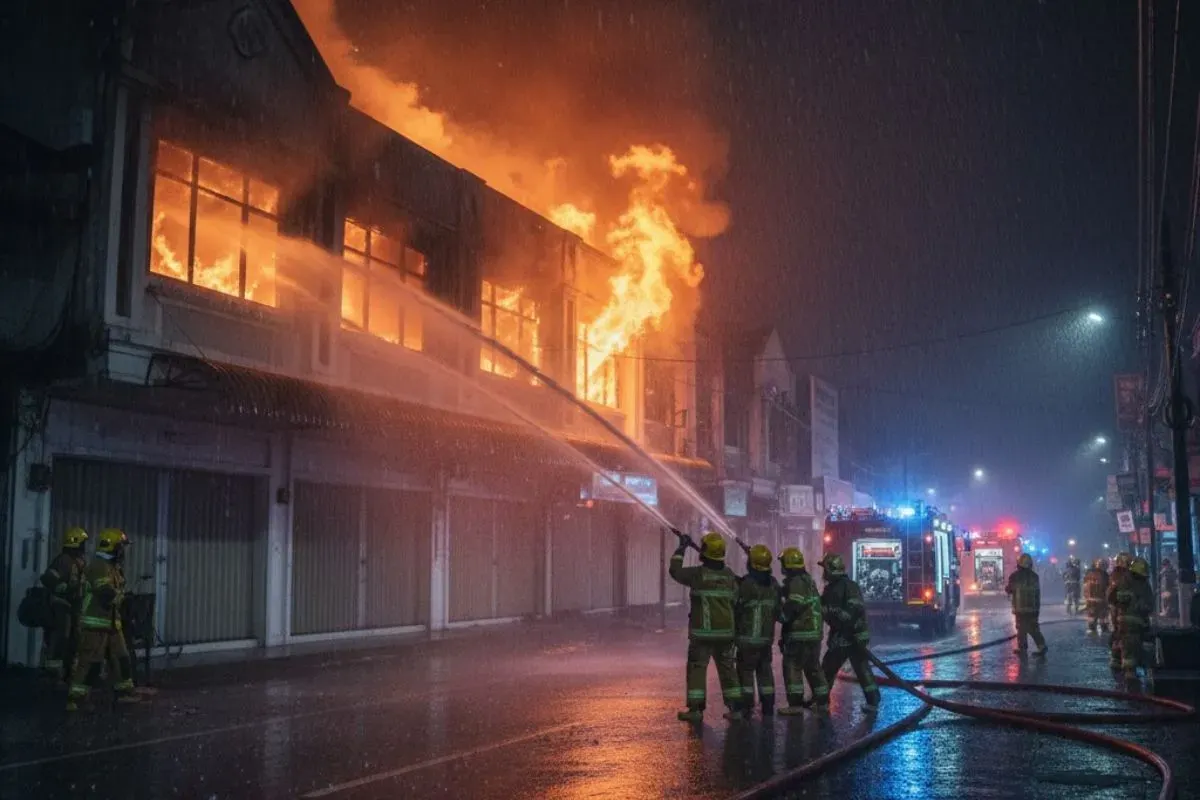 Tips menyelamatkan diri saat terjadi kebakaran. (Sumber: Gemini AI)