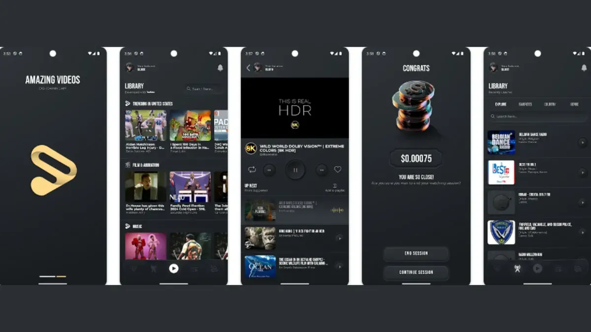 Nonton Video Lucu di Amazing Video untuk mendapatkan saldo dana (Sumber: Google Play/Amazing Videos)