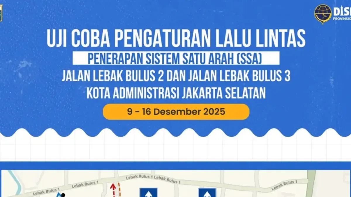 Ilustrasi rekayasa lalu lintas di Jalan Lebak Bulus dengan sistem SSA. (Sumber: Instagram/@dishubdkijakarta)