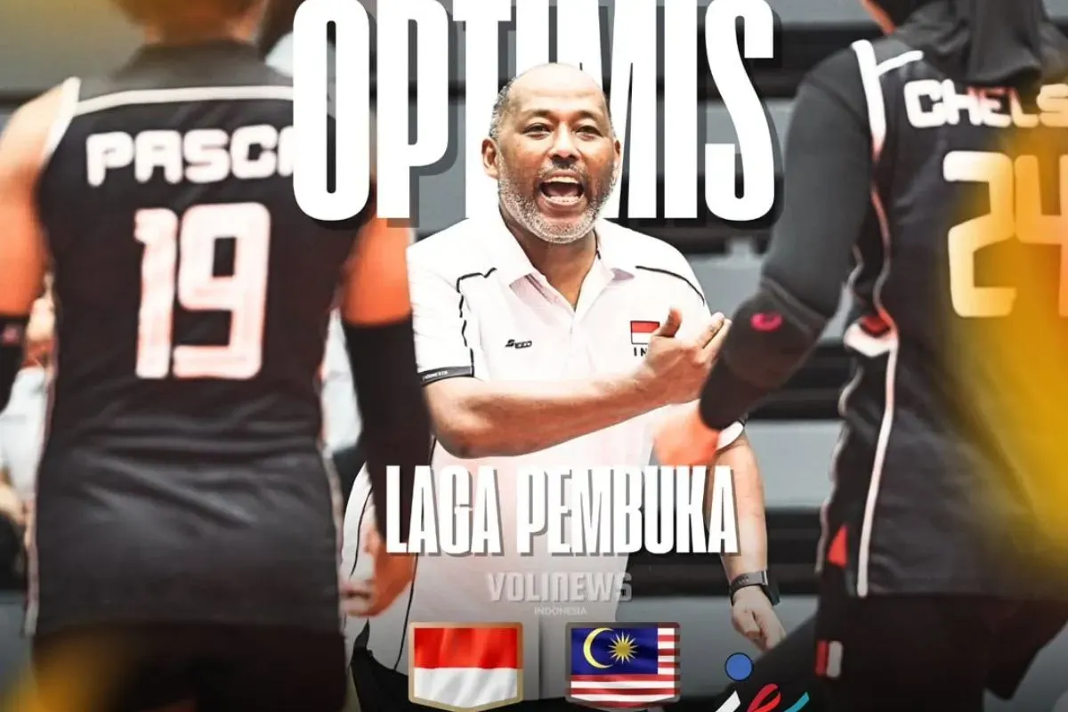 Hasil voli putri SEA Games 2025, Indonesia kalahkan Malaysia di partai pembuka. (Sumber: Instagram/@volinewsid)