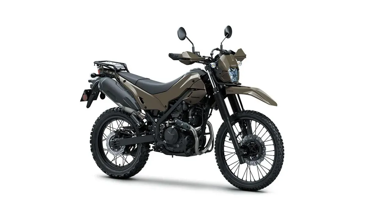 Tampilan motor trail KLX230 DF 2026. (Sumber: Dok. Kawasaki)