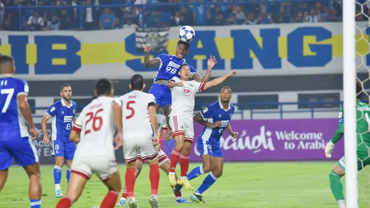 Potret Ramon Tanque yang mencetak goal bagi Persib Bandung saat berhadapan dengan Bangkok United di ajang ACL 2. (Sumber: Persib)