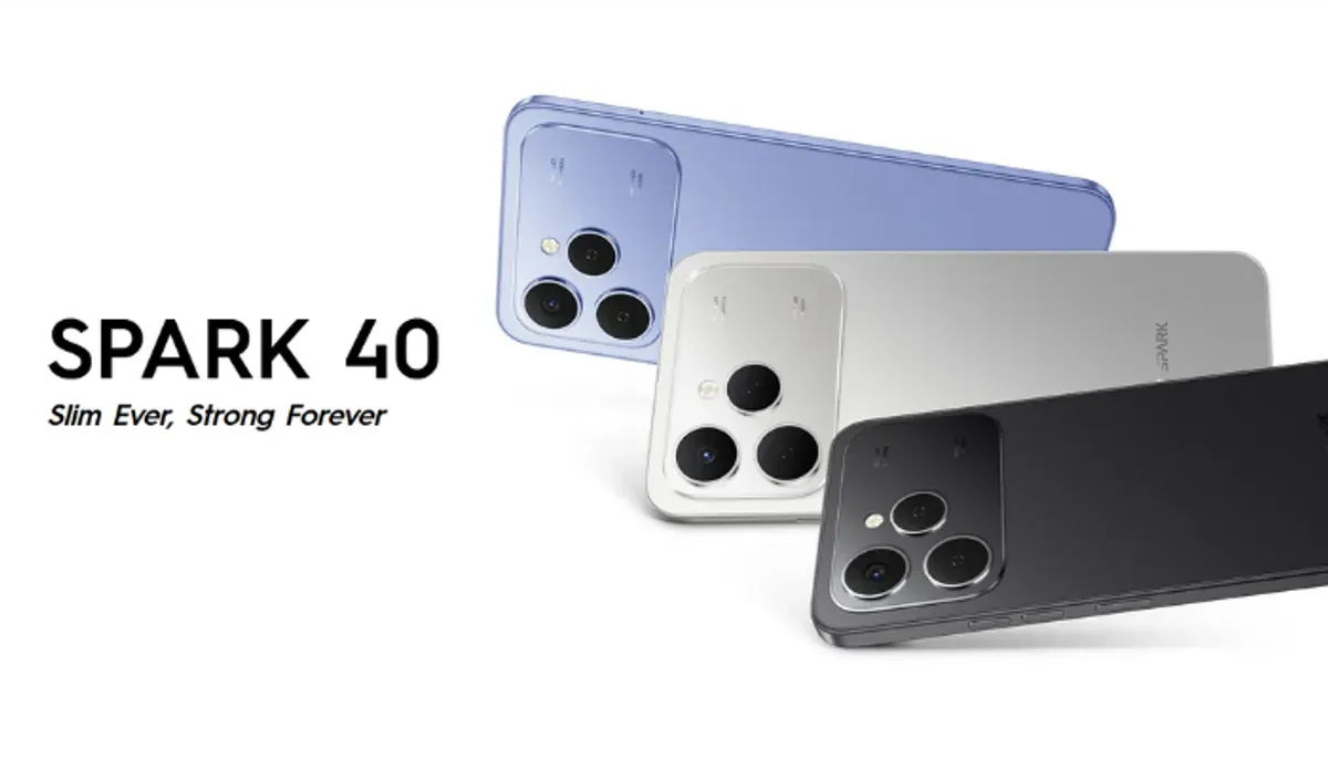 Spesifikasi Tecno Spark 40 yang desainnya mirip iPhon 17 Pro. (Sumber: tecno-mobile.com)