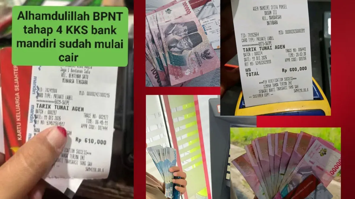 Saldo Kartu Keluarga Sejahtera (KKS) sebagai bagian dari proses pencairan BPNT dan PKH Tahap 4 tahun 2025. (Sumber: Facebook/@info bansos 2025)