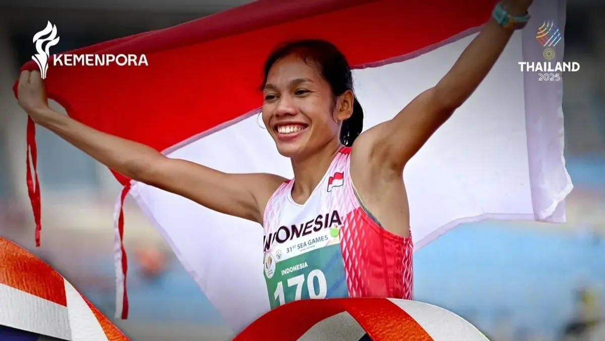 Atlet atletik perempuan Indonesia sumbangkan medali emas di SEA Games 2025. (Sumber: Instagram/@kemenpora)