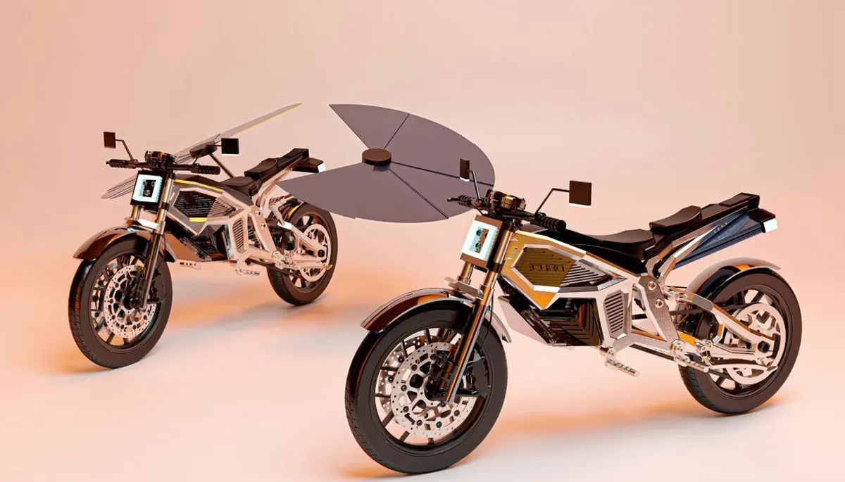 Motor konsep solaris, menggabungkan panel surya dan desain aerodinamis futuristis. (Sumber: Solaris)