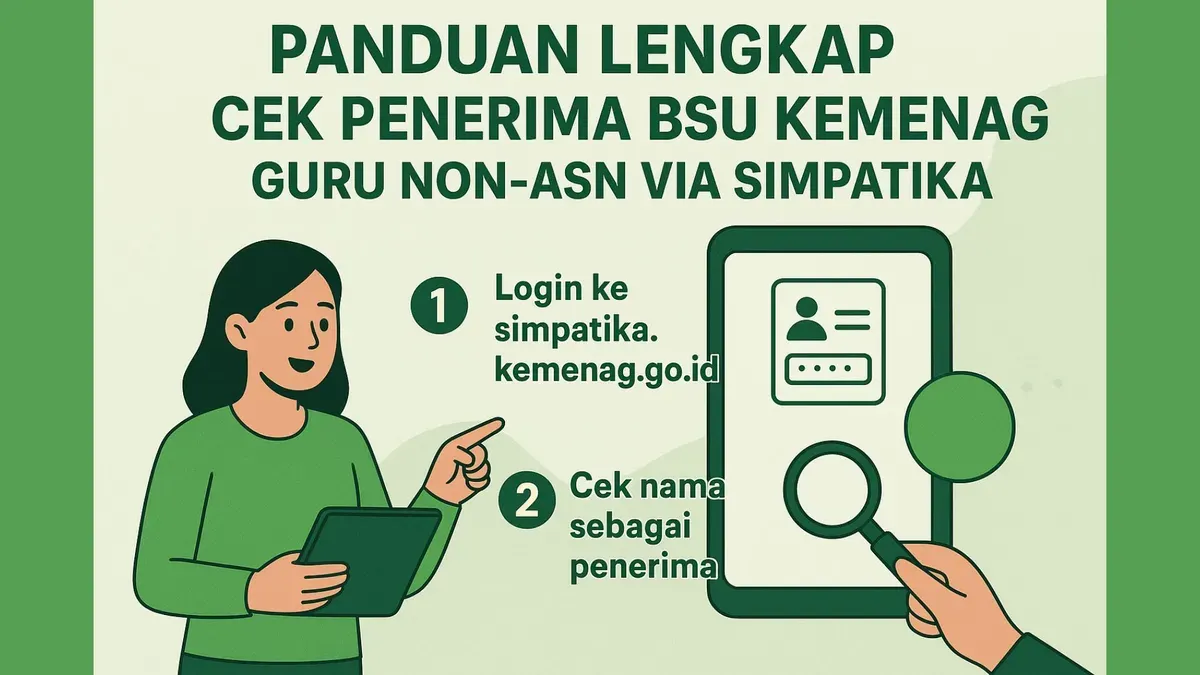 Panduan lengkap cek penerima BSU Kemenag Guru Non-ASN (Sumber: Chat GPT)