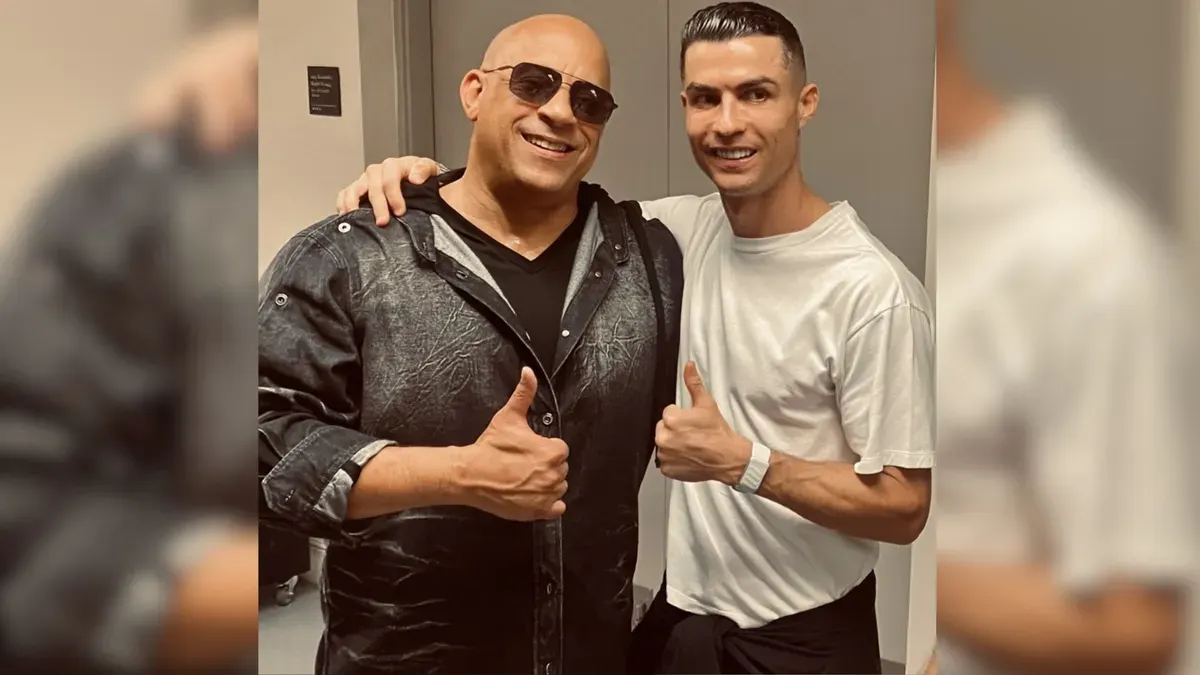 Vin Diesel dan Cristiano Ronaldo dalam unggahan Instagram yang memicu spekulasi keterlibatan sang megabintang sepak bola di film terakhir Fast and Furious. (Sumber: Instagram/@vindiesel)