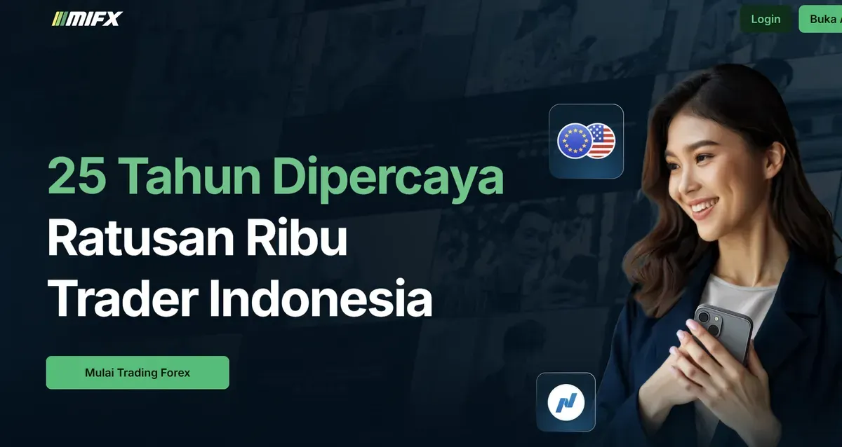 Tampilan aplikasi MIFX di website (Sumber: Dok/get.mifx.com)