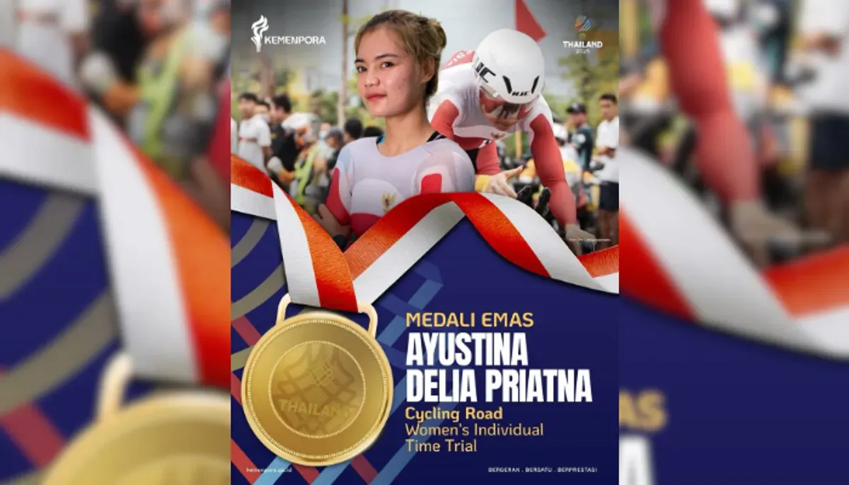 Perolehan medali SEA Games 2025 terkini: Indonesia kokoh di peringkat dua dengan 46 medali emas. Wushu dan balap sepeda jadi penyumbang emas hari ini. (Sumber: Instagram/@icf_cycling)