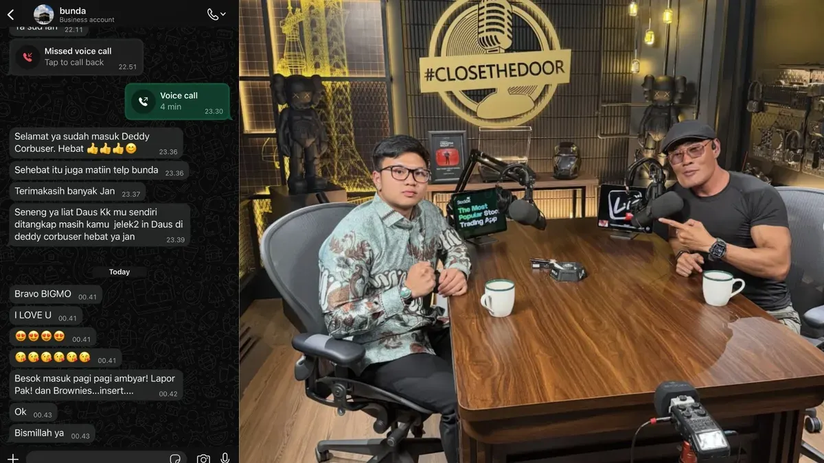 Bukti chat ibunda dan undangan Bigmo ke podcast Close The Door (Sumber: X/@mownohoes, Instagram/@bigmoskyy)