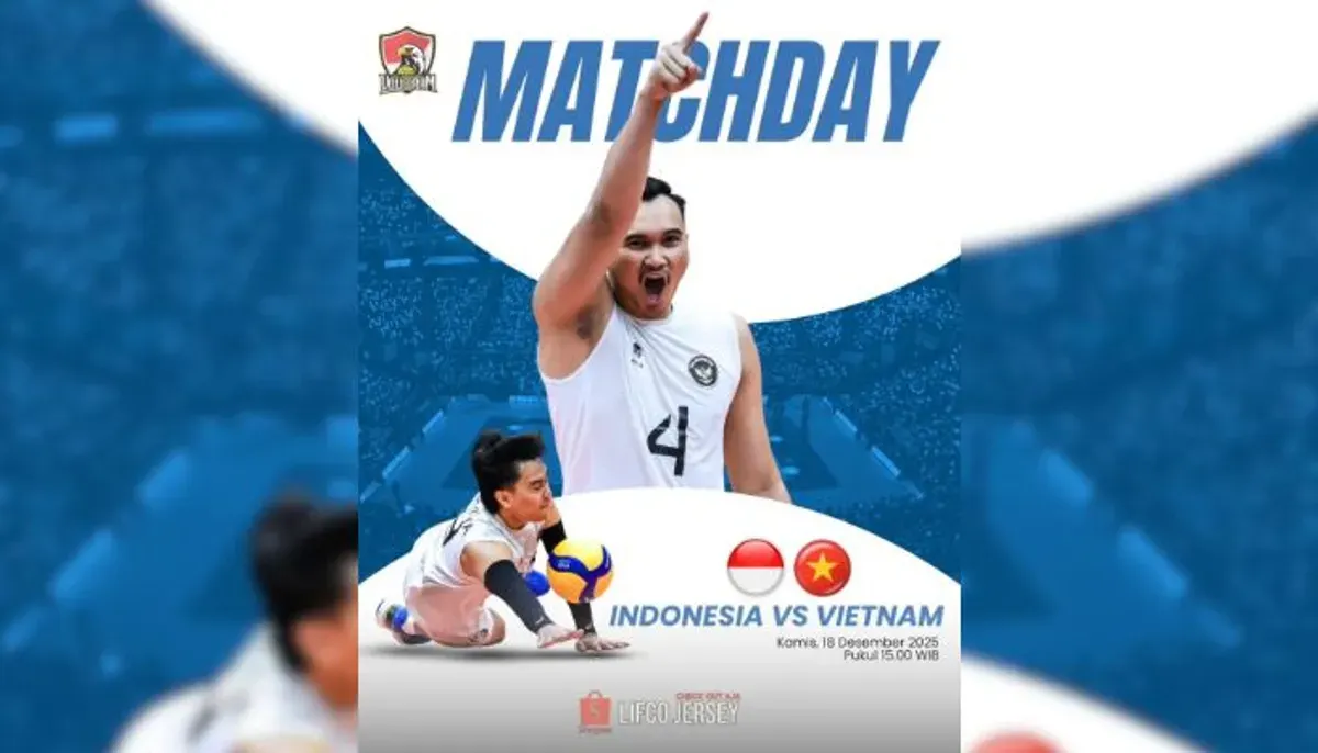 Link live streaming Timnas Voli Putra Indonesia vs Vietnam di SEA Games 2025. (Sumber: Instagram/@voligram)