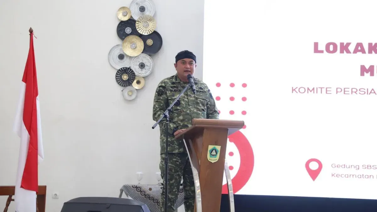 Bupati Bogor, Rudy Susmanto saat memberikan sambutan ketika pelantikan KPP KBB di Leuwiliang. (Sumber: Dok. Pemkab Bogor)