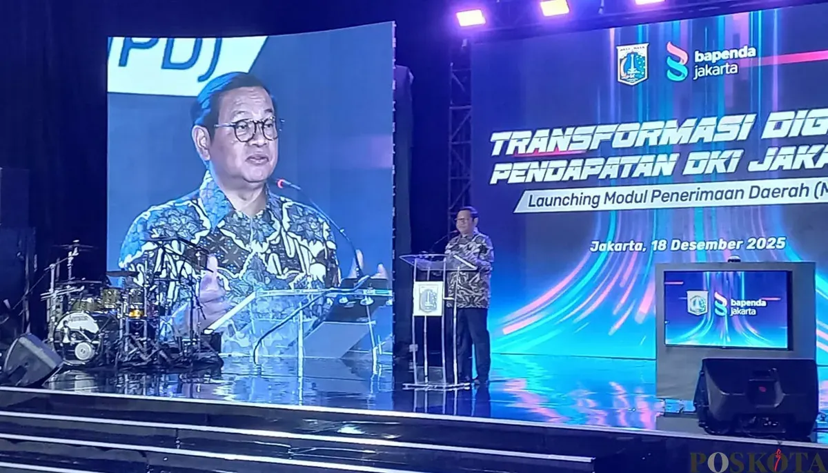 Gubernur Jakarta, Pramono Anung, saat memberikan sambutan dalam acara launching Pelatihan Gig Economy di Gedung Jakarta Creative Hub, Jakarta Pusat, Kamis, 18 Desember 2025. (Sumber: POSKOTA | Foto: M Tegar Jihad)