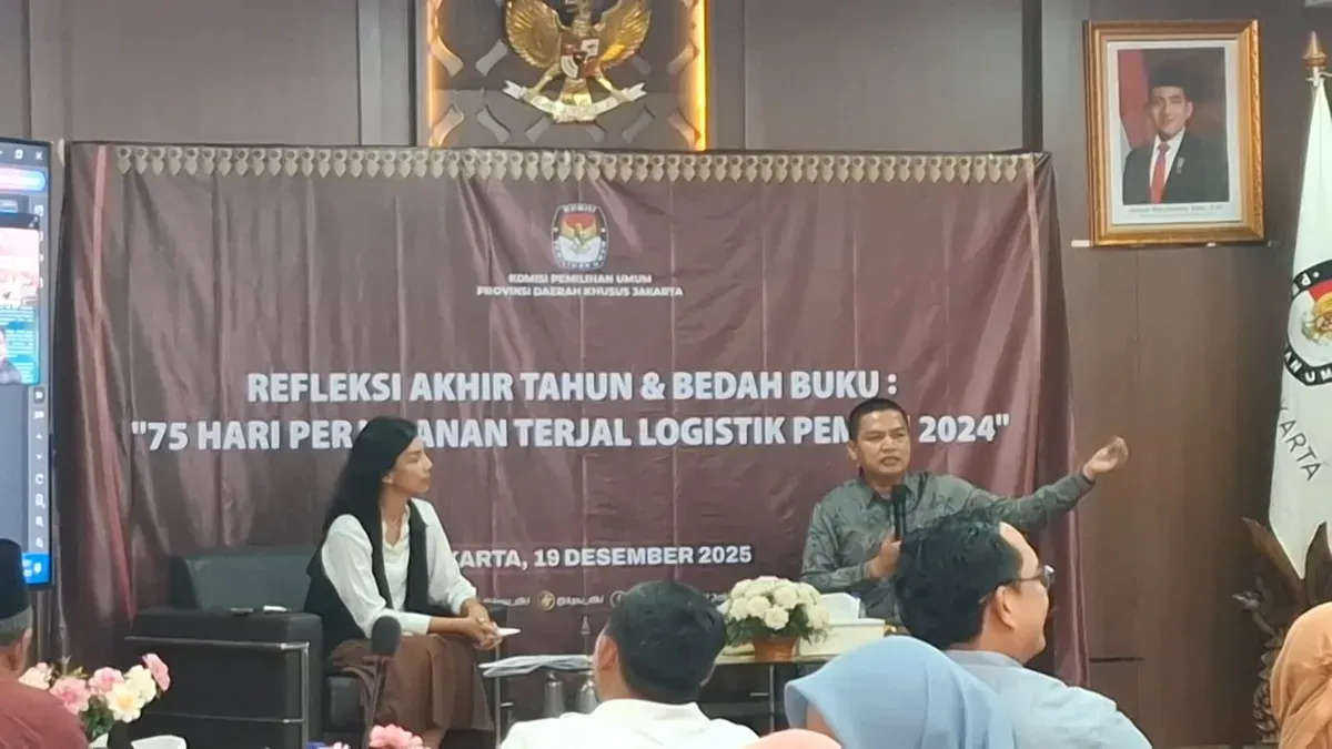 KPU DKI Jakarta menggelar Sosialisasi PKPU Nomor 3 Tahun 2025 tentang Penggantian Antar Waktu (PAW) Anggota DPR, DPD, DPRD Provinsi dan DPRD Kabupaten/Kota serta Pemutakhiran Data Partai Politik. (Sumber: Istimewa)