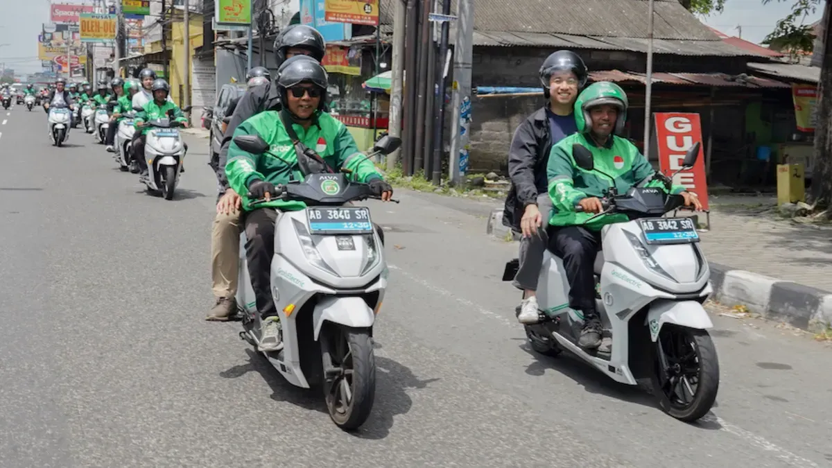 Ratusan motor listrik ALVA N3 mulai digunakan untuk layanan ride-hailing Grab di Yogyakarta. (Sumber: ALVA)
