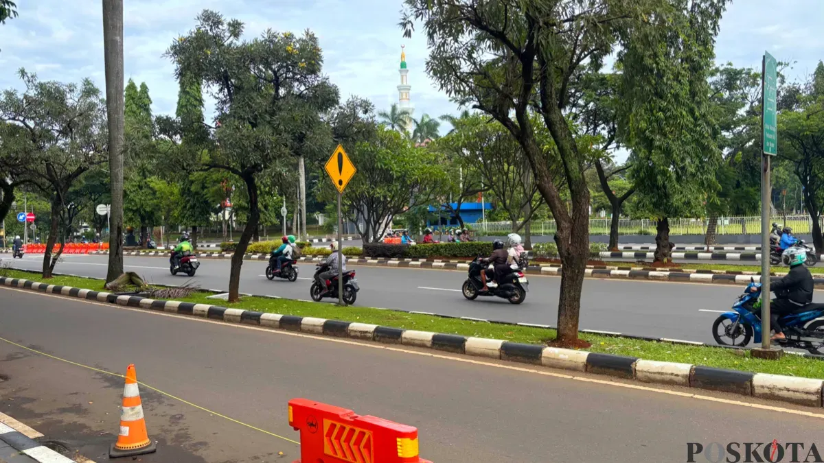 Ilustrasi Jalan Tegar Beriman yang akan jadi lokasi digelarnya car free night saat pergantian malam tahun baru. (Sumber: Poskota/Giffar Rivana)