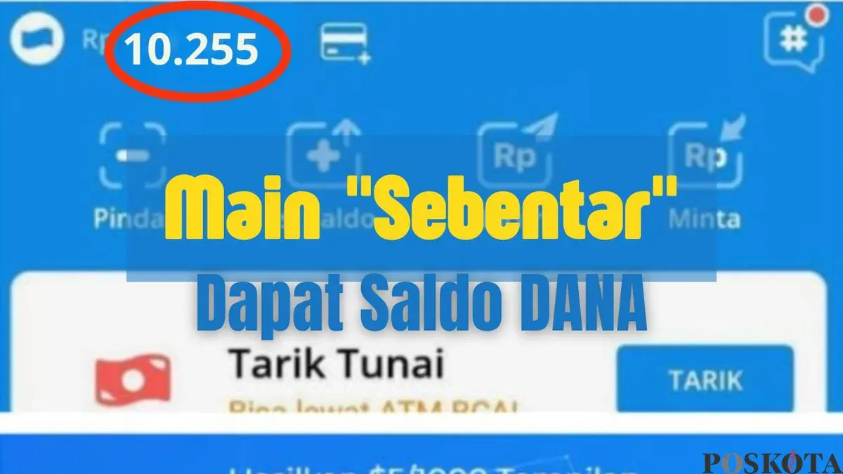 Main sebentar aplikasi penghasil uang ini dibayar saldo DANA gratis hingga Rp10 ribu! (Sumber: Poskota/Fani Ferdiansyah)