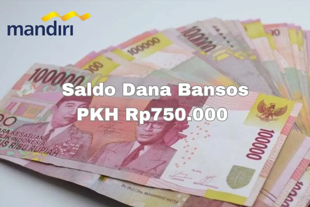 Rekening Mandiri Anda berhasil terima saldo dana Rp750.000 dari bansos PKH validasi by system 2024. Cek selengkapnya (Sumber: Poskota/Syania Nurul Lita Baikuni)