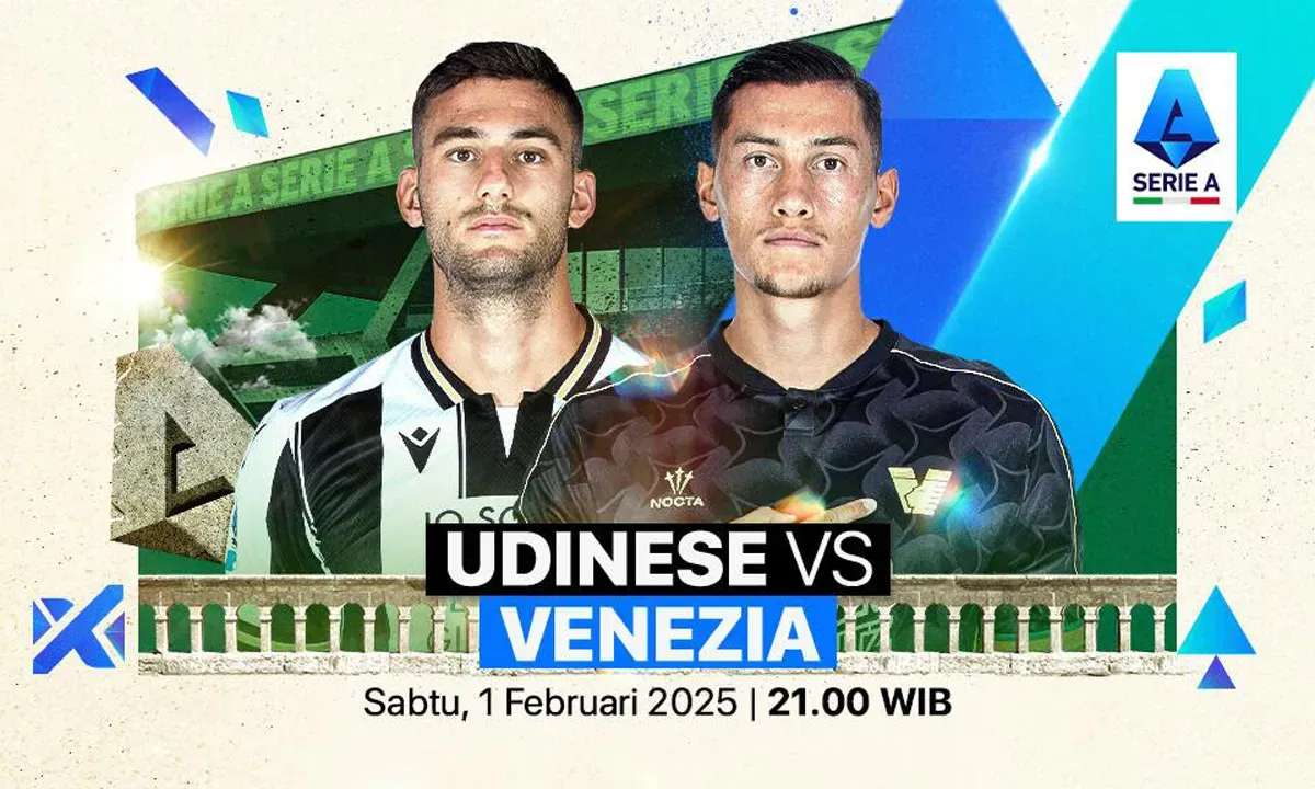 Link live streaming Udinesia vs Venezia di pekan 23 Serie A Liga Italia 2024-25. (Sumber: Vidio)