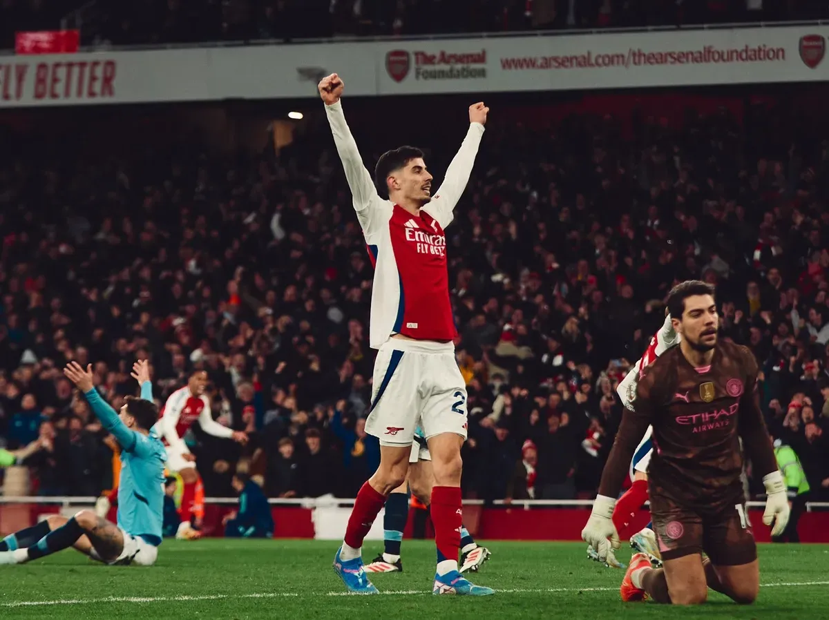 Arsenal menggilas Man City di Emirates dengan skor akhir 5-1 dalam lanjutan pekan ke-24 Liga Inggris. (Sumber: X/ Arsenal)